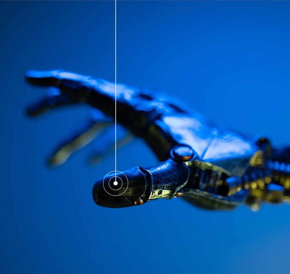 机械手，代表与现实世界交互的物理 AI。